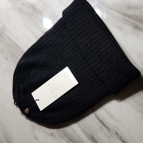 Calia ribbed beanie pure black NWT - Picture 6 of 7